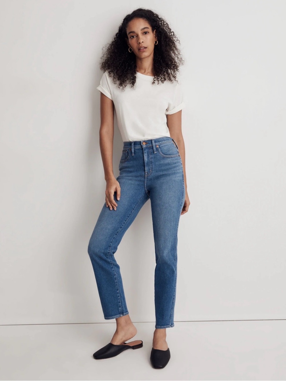 Madewell Womens Stovepipe High Rise Denim Jeans